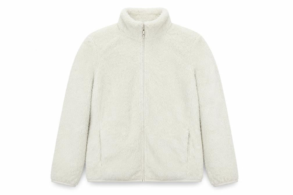 Uniqlo Women’s White Fleece Jacket Size 8