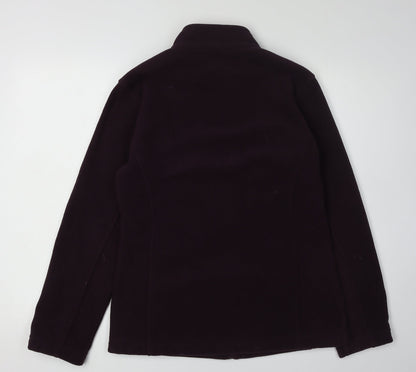 Marks & Spencer Women's Purple Fleece Jacket Size 8