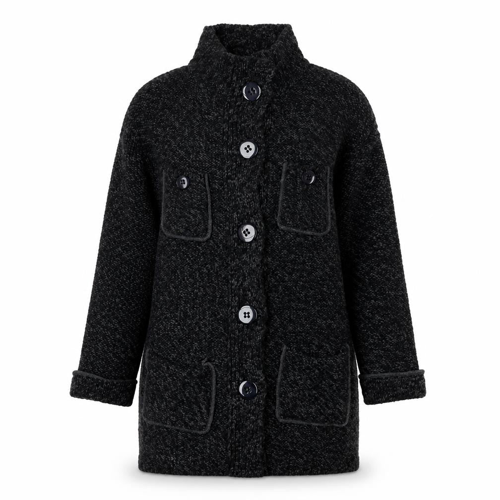Next Women's Black Cardigan Jacket, Size L, High Neck