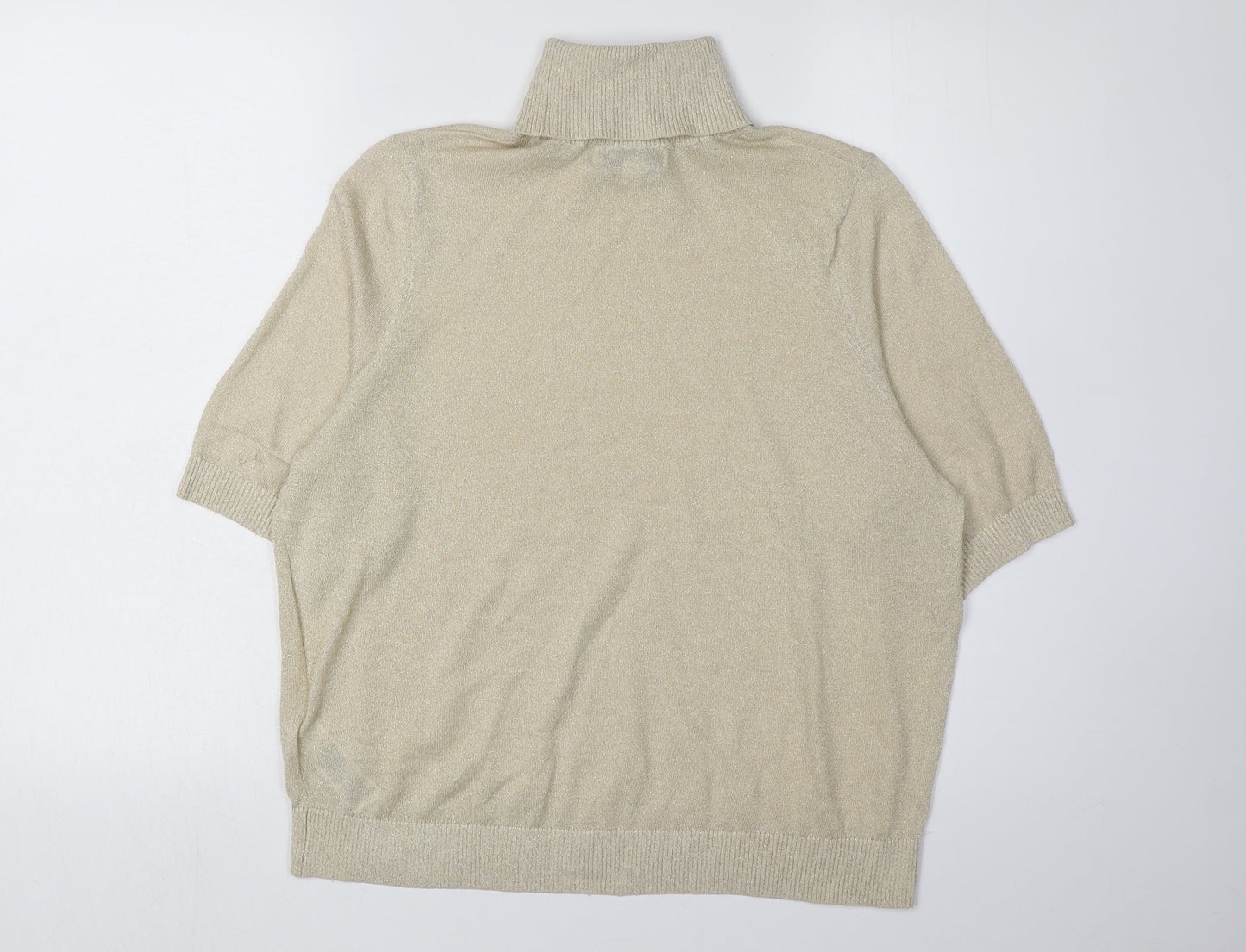 Marks and Spencer Womens Beige Roll Neck Jumper M