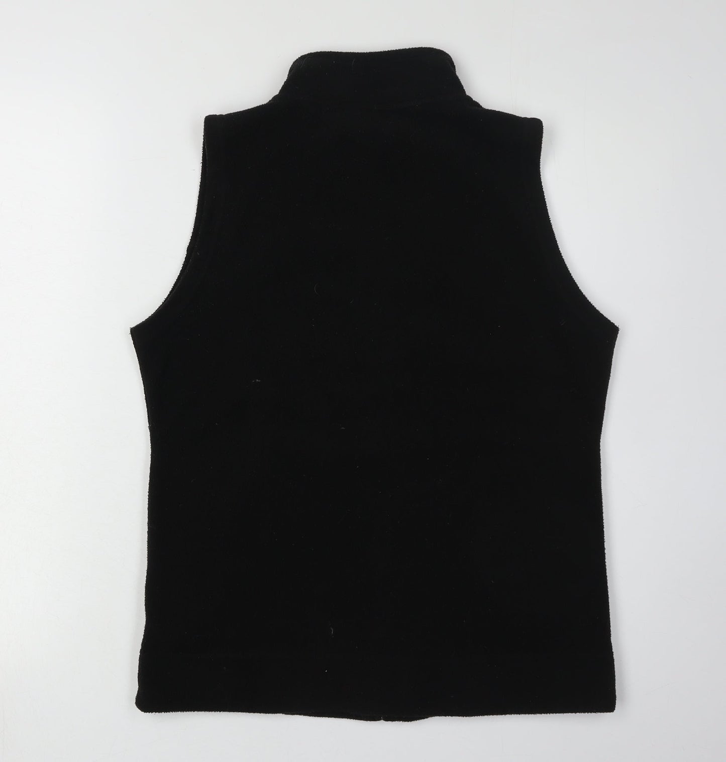 Isle Women's Black Fleece Waistcoat Size S Casual