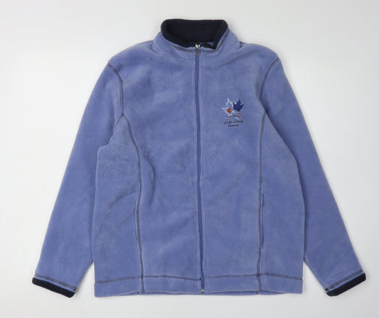 Attraction Women's Blue Fleece Jacket - M Full Zip Casual