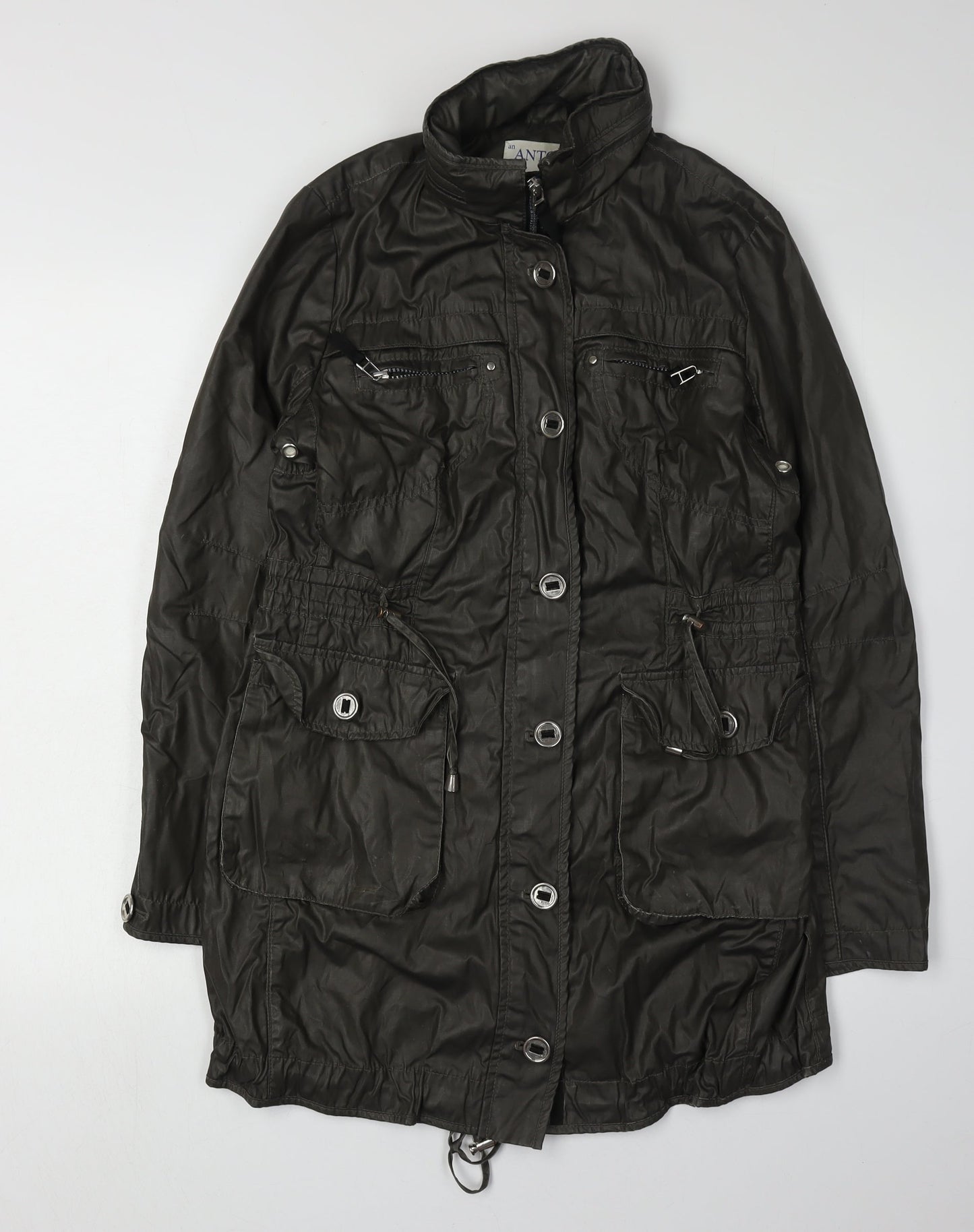 Antoni & Alison Women's Black Parka Jacket Size 10