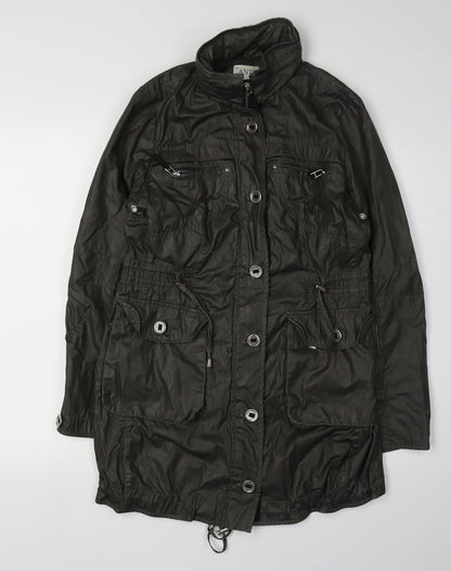 Additional front view of Antoni & Alison Women's Black Parka Jacket, size 10