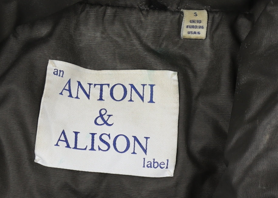 Antoni & Alison Women's Black Parka Jacket Size 10