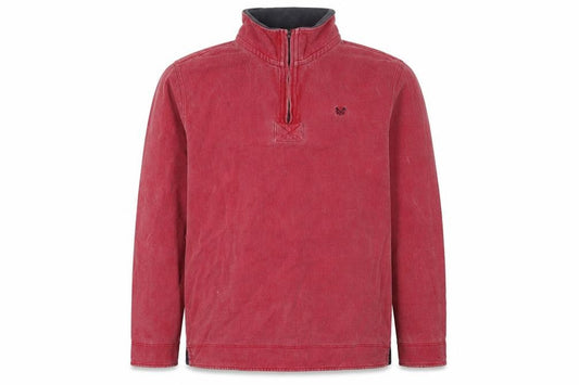 Crew Clothing Red Men's 1/4 Zip Sweatshirt L