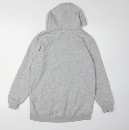 Back view of Pineapple girls’ grey hoodie pullover 9-10 years embroidered