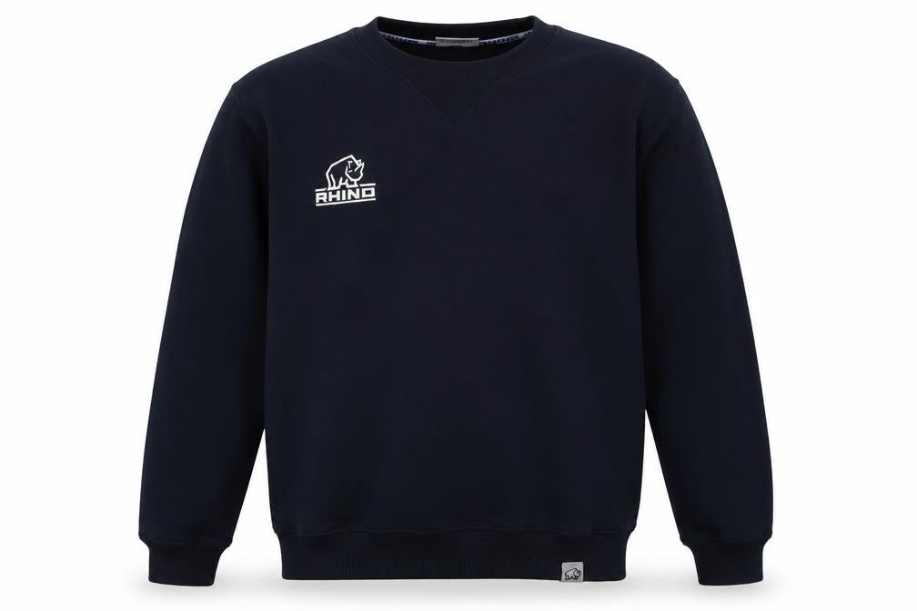 Rhino Men's Black Pullover Sweatshirt M, Stylish Logo Print