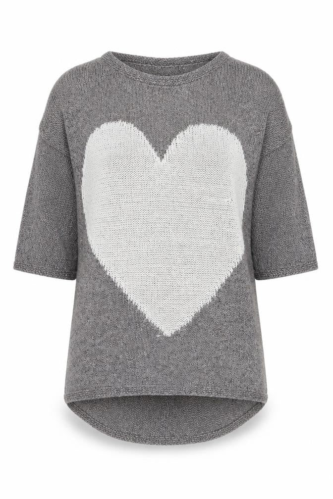 Next Women’s Grey Heart Pullover Jumper Size 10