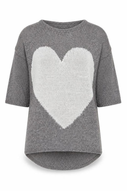 Next Women’s Grey Heart Pullover Jumper Size 10