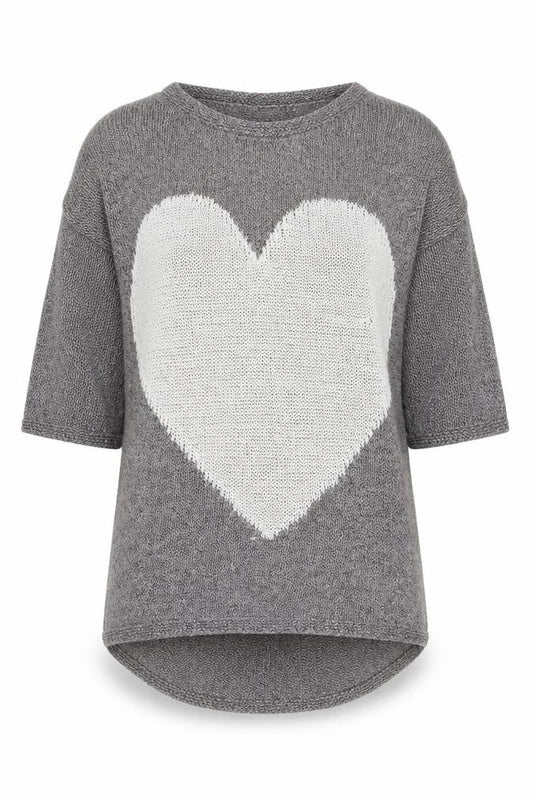 Next Women’s Grey Heart Pullover Jumper Size 10