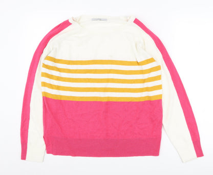 Next Women's Multicoloured Striped Pullover Jumper Size 12