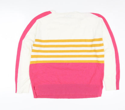 Next Women's Multicoloured Striped Pullover Jumper Size 12