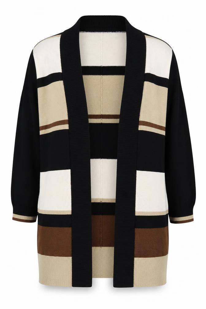 Ann Harvey Women's Striped Cardigan - Size 3