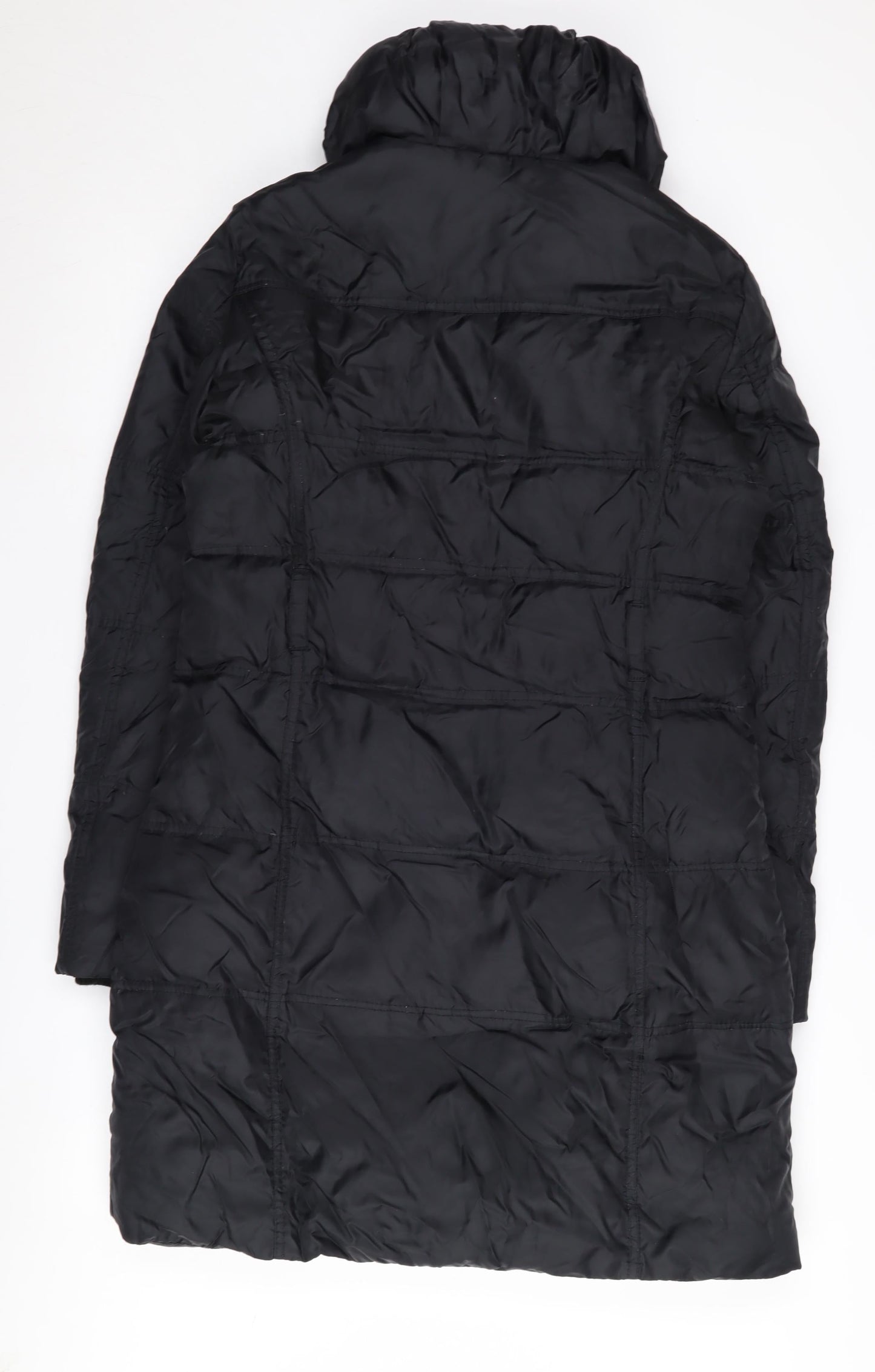 Yessica Women's Black Long Puffer Coat UK 8