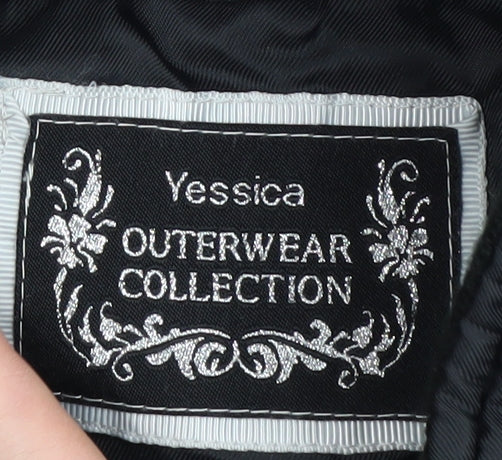 Yessica Women's Black Long Puffer Coat UK 8