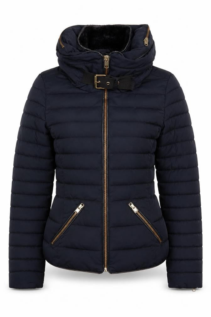 Zara Women's Black Puffer Jacket, Size 6, Winter Essential