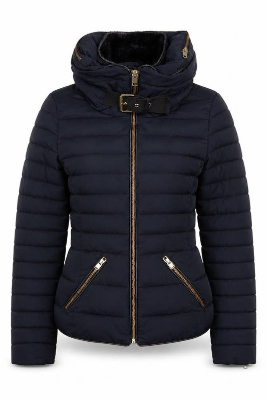 Zara Women's Black Puffer Jacket, Size 6, Winter Essential