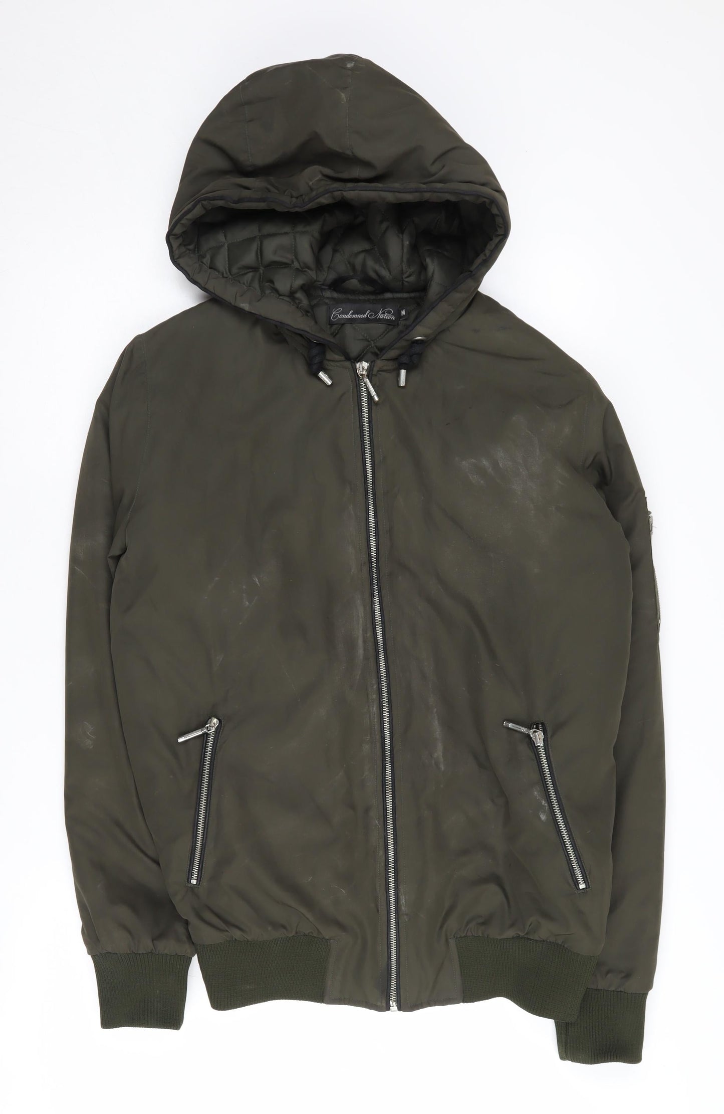Condemned Nation Men's Green Bomber Jacket M