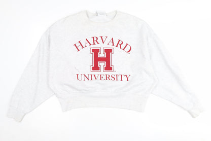 Harvard Womens White Small Logo Sweatshirt