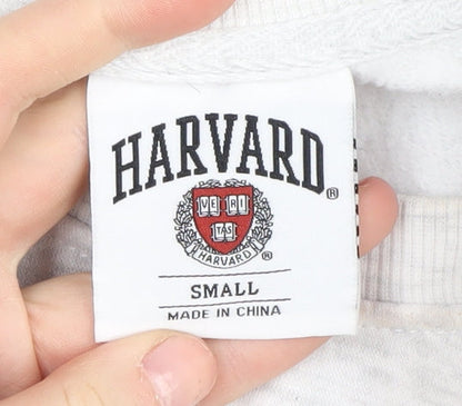 Harvard Womens White Small Logo Sweatshirt