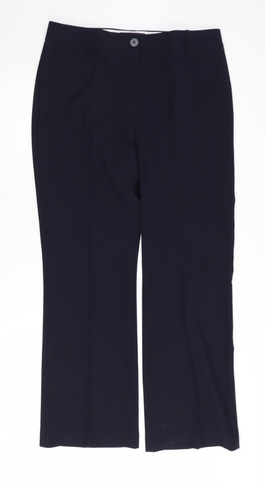 Marks and Spencer Women's Black Trousers, Size 14, Tall, Regular Fit