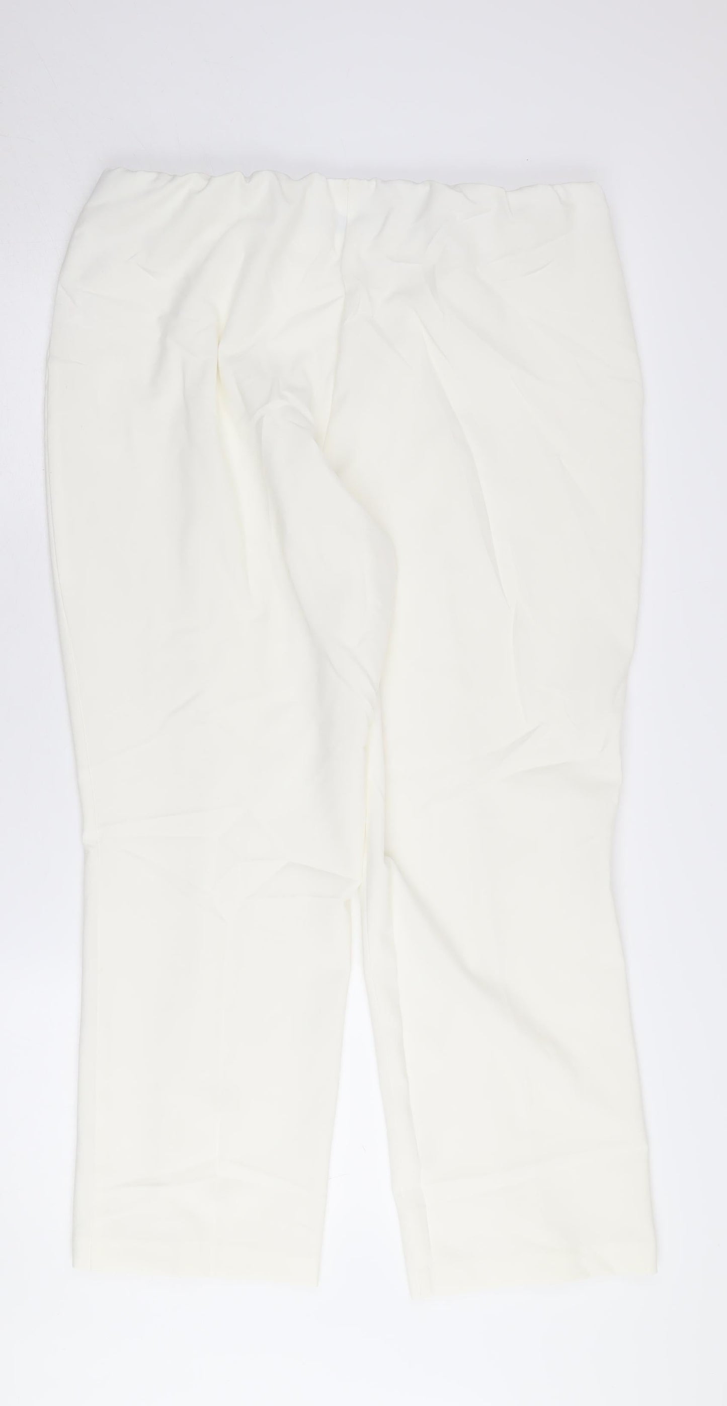 Classics Women's White Trousers L Elastic Waist