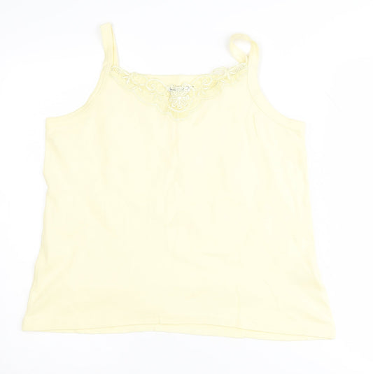 Berketex Women's Yellow Cotton Camisole, Size 18