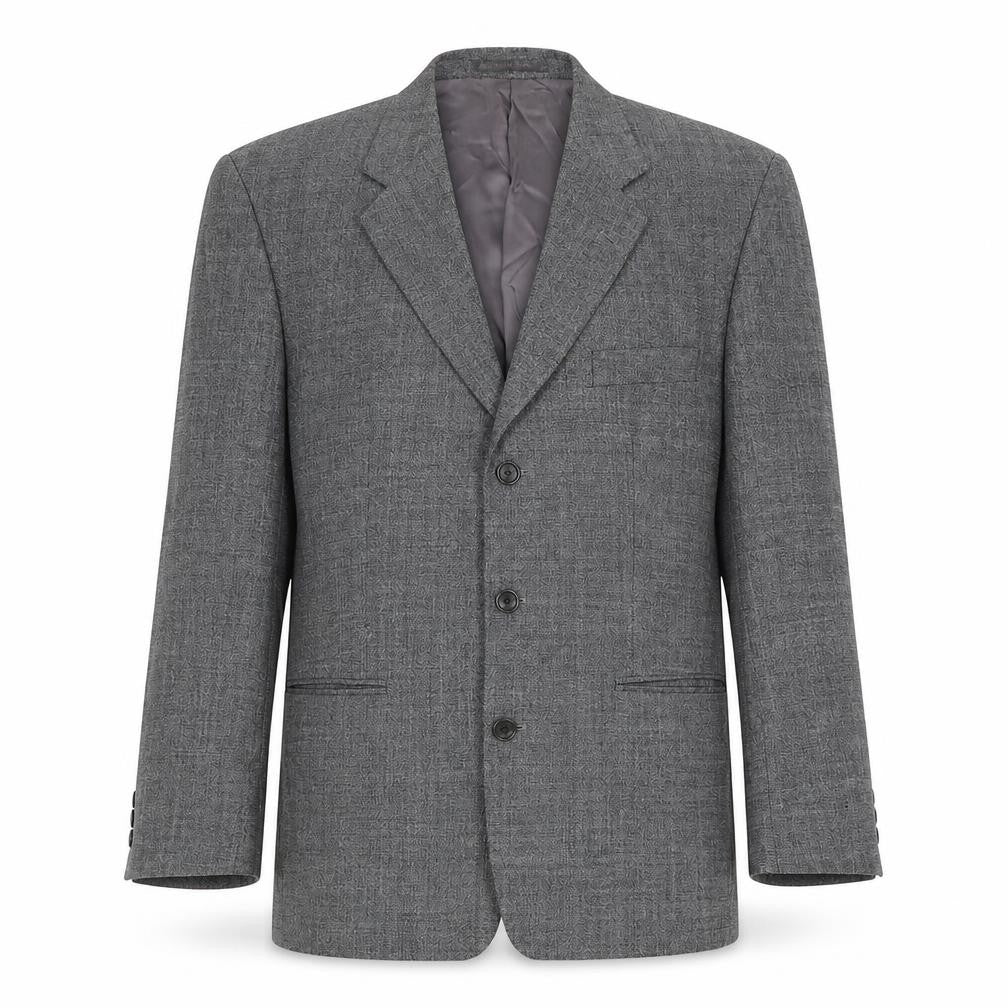Marks & Spencer Men's Grey Check Blazer, Size 40S
