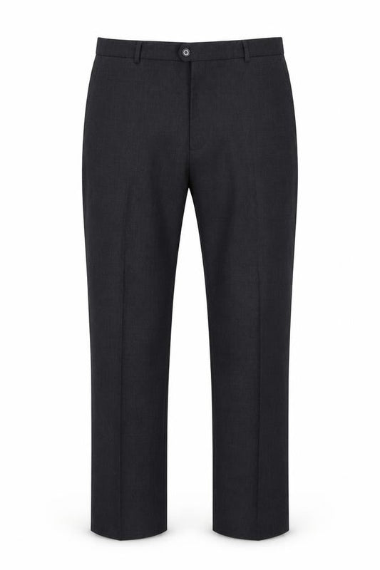Front view of Taylor & Wright Men's Black Wool Trousers, size 36, S