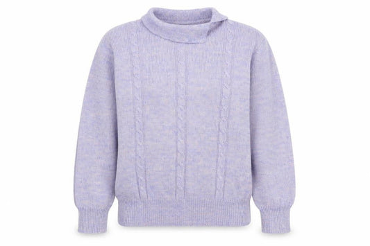 Littlewoods Women’s Purple Mock Neck Wool Blend Jumper