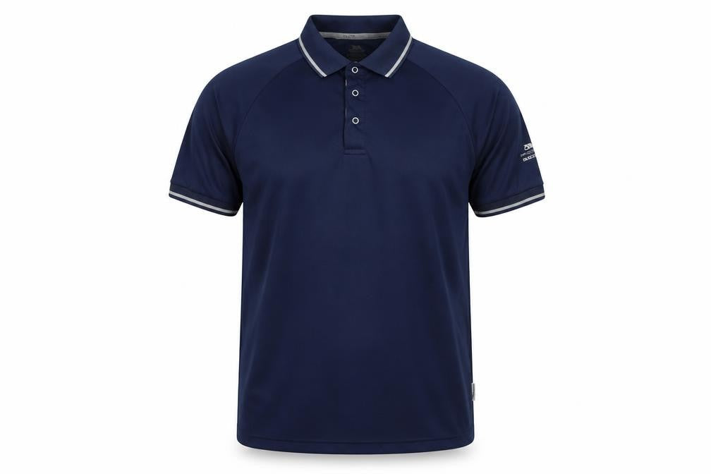 Trespass Men's Blue Polo Shirt L with Moisture Wicking