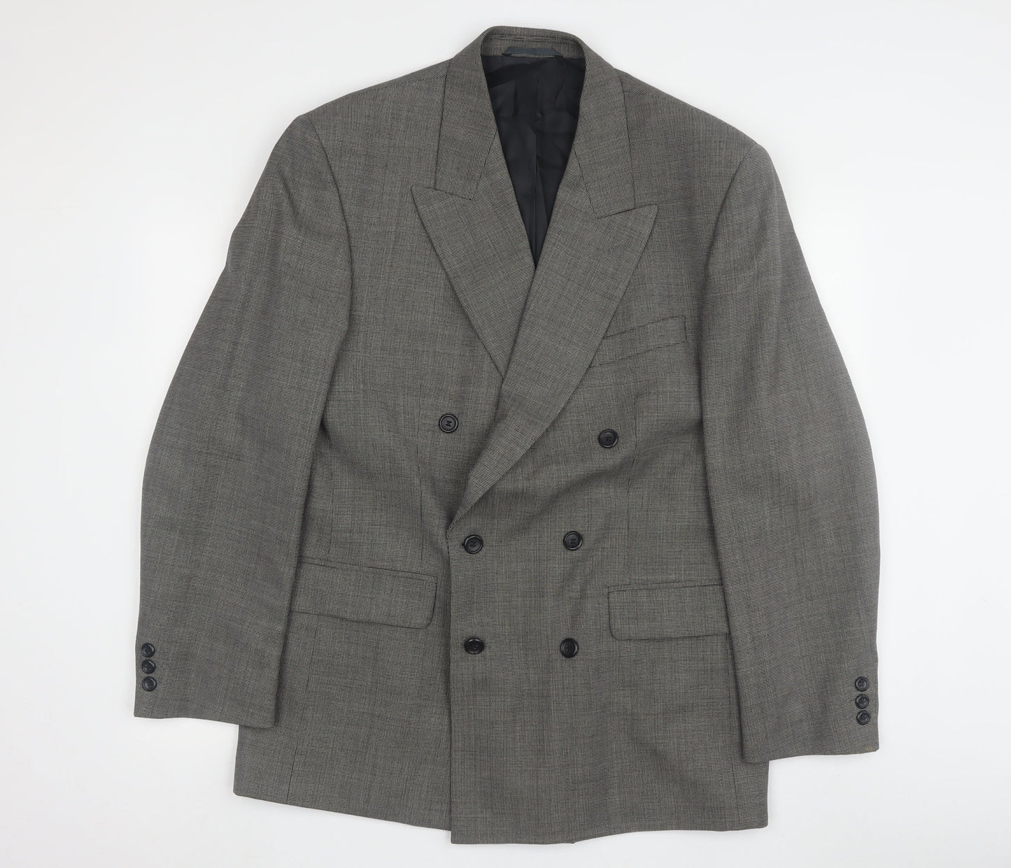 Debenhams Grey Wool Blazer, Size L, Classic Style