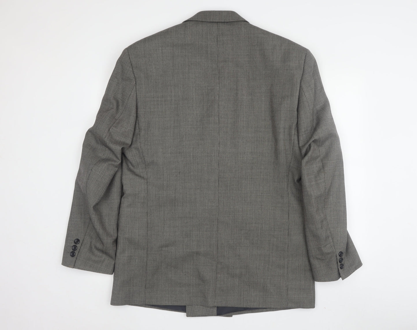 Debenhams Grey Wool Blazer, Size L, Classic Style
