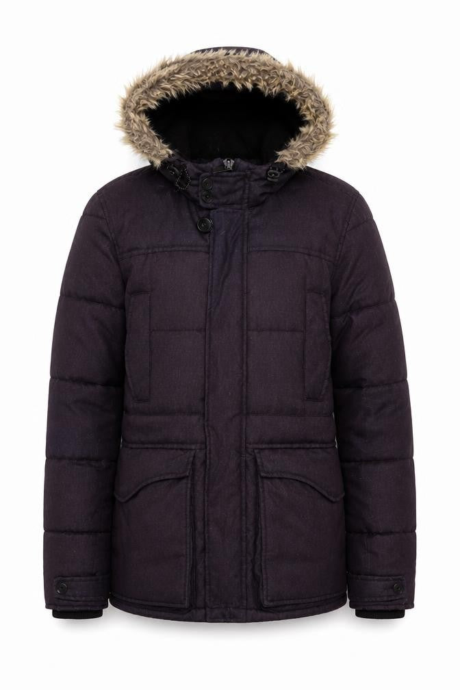 Next Women's Black Puffer Jacket S with Hood