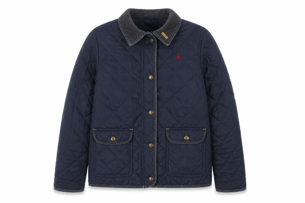 Jack Wills Women's Blue Quilted Jacket Size 10 - Casual Style