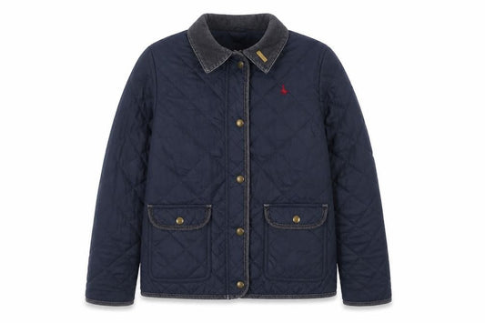 Jack Wills Women's Blue Quilted Jacket Size 10 - Casual Style