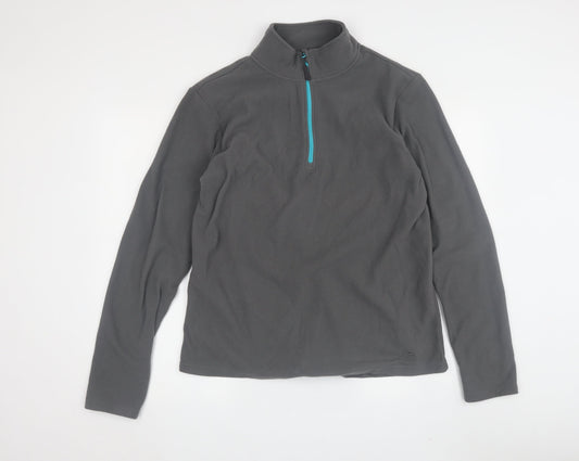 Peter Storm Unisex Grey 1/4 Zip Fleece Sweatshirt 16