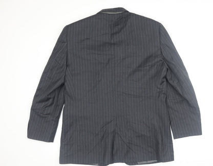 Pierre Cardin Men's Grey Striped Blazer 40S