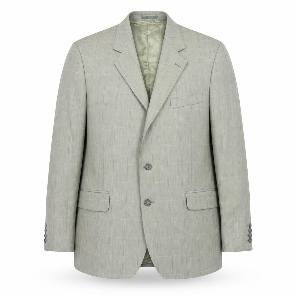 Magee Men's Grey Check Blazer 44S Single-Breasted