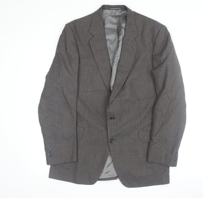 Charles Hobson Mens Brown Striped Blazer 42R Classic Jacket