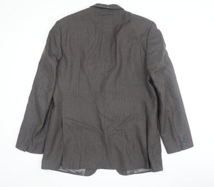 Charles Hobson Mens Brown Striped Blazer 42R Classic Jacket
