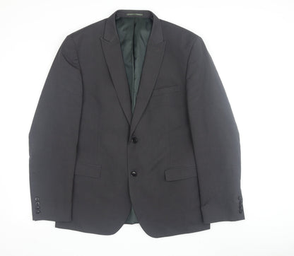 Next Men's Grey Slim Fit Blazer, Size 44, Formal Jacket