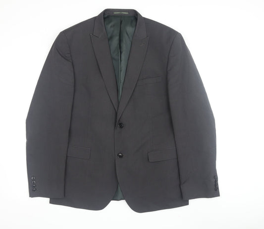 Next Men's Grey Slim Fit Blazer, Size 44, Formal Jacket