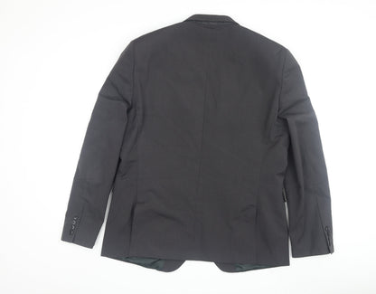 Next Men's Grey Slim Fit Blazer, Size 44, Formal Jacket