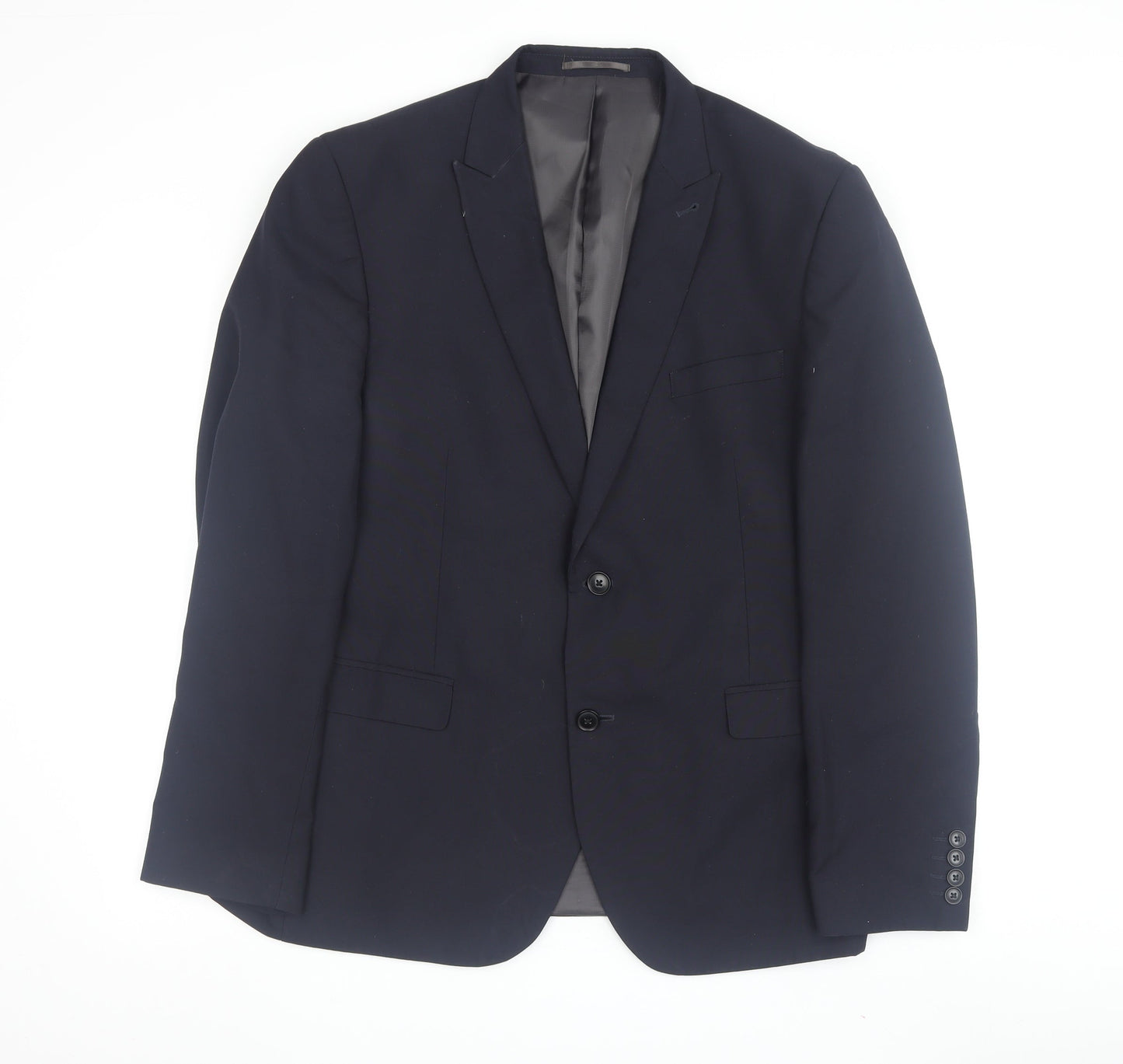 Next Men's Navy Suit Jacket Slim Fit, 44R, Formal