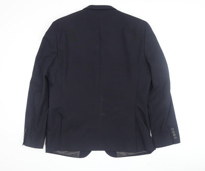Next Men's Navy Suit Jacket Slim Fit, 44R, Formal