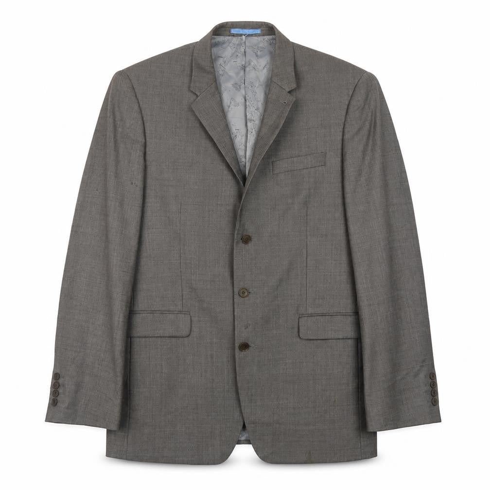 Next Men's Grey Wool Mix Blazer Size 44L Classic Style
