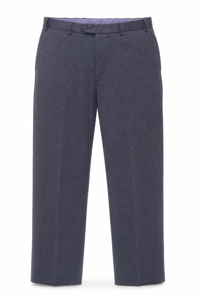 Marks & Spencer Men's Blue Regular Trousers, L, Workwear