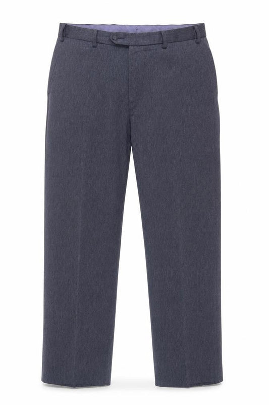 Marks & Spencer Men's Blue Regular Trousers, L, Workwear